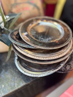 LOT OF SILVER PLATED TRAYS