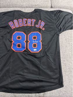 Luis Robert Jr.  Signed Autograph Custom Jersey- Beckett Coa - New York Mets