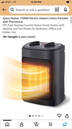 1500W Portable Electric Space Heater