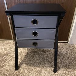 Three drawer side table