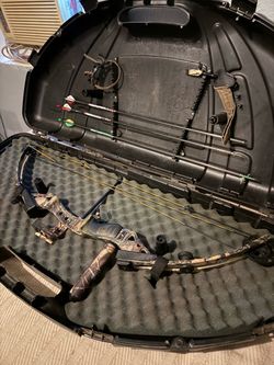 80lb compound bow with 3 arrows and case