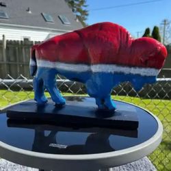 The Red White And Blue Buffalo Statue