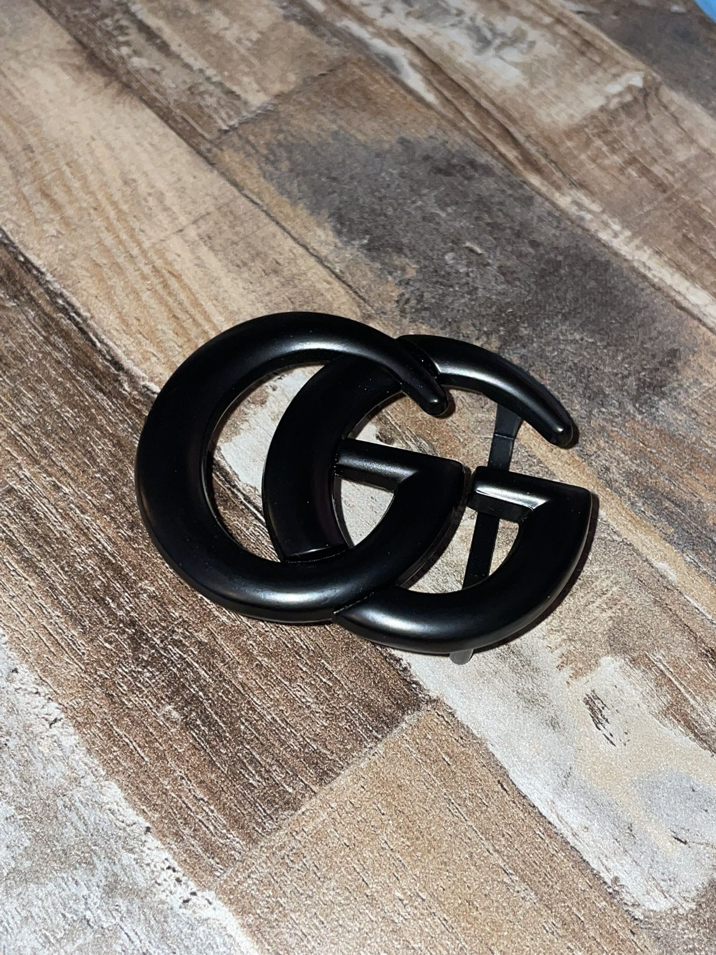 Vintage 38mm 40mm 1.5 L Belt Buckle GG Black