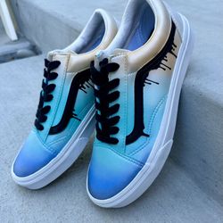 Custom Hand-Painted Gradient, Ombre Vans