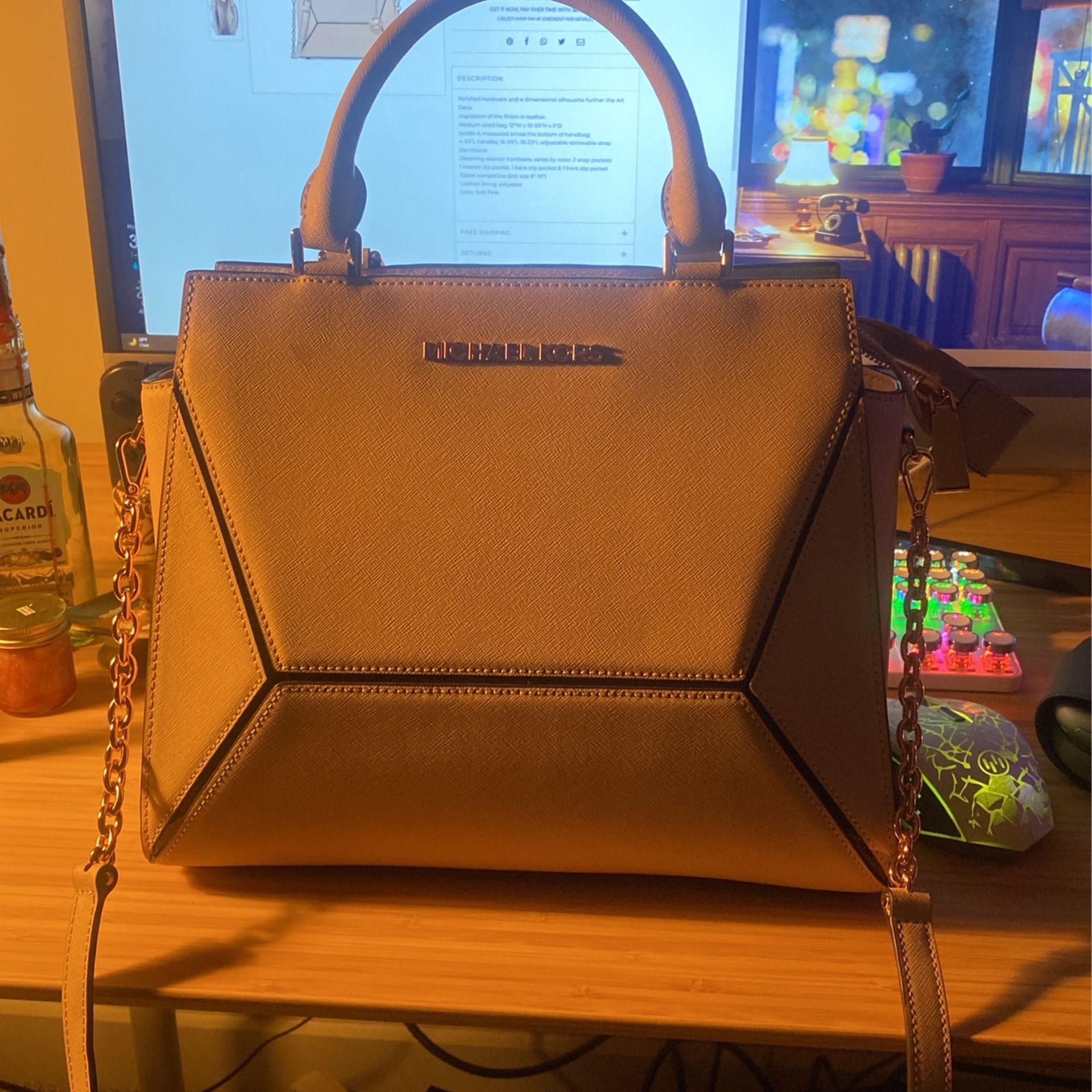 Michael Kors Prism Leather Satchel