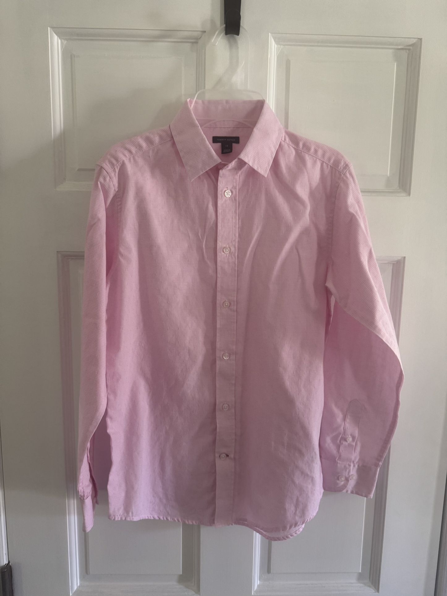 Tommy Hilfiger long sleeve woven button up shirt - youth size 14