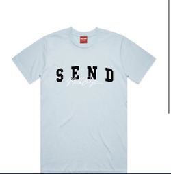 Full Send Block Tee (Light Blue) Size M Brand new
