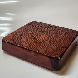 Solid Maple Coaster With Geometric Swirls Engraving