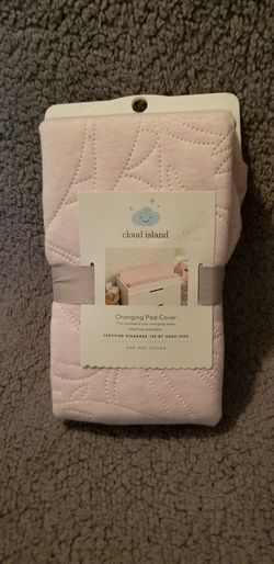 Changing Pad Cover Pink Leaves - Pink