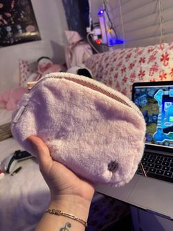 LULEMON PINK FUZZY BAG