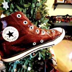 Red Wine Sparkle Converse / Chuck Taylors