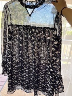 Women’s Black Floral Dress (M)