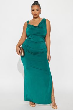 Ruched Maxi Dress ! Size Large 