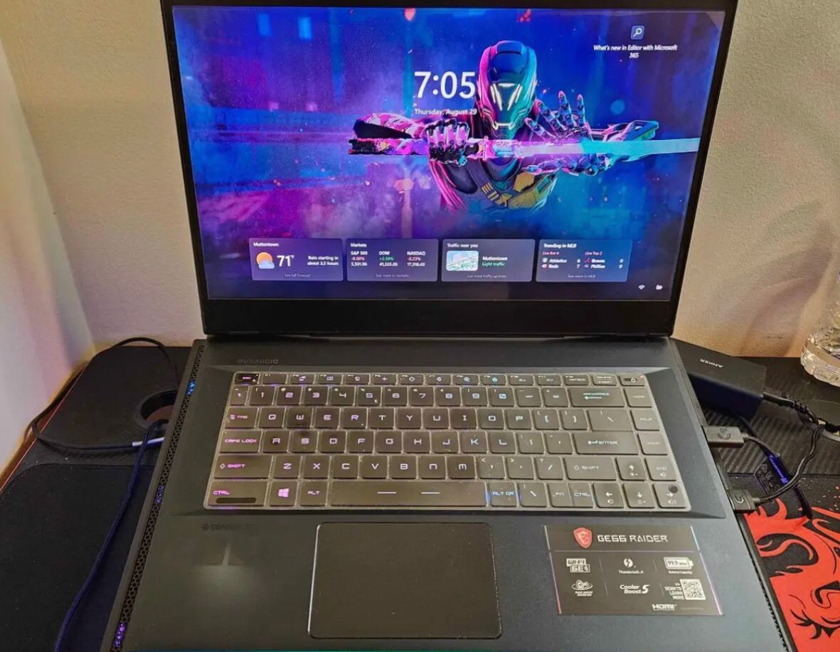 MSI Raider Gaming Laptop.