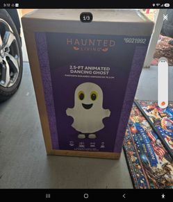 (New) animated dancing ghost animatronic motion activated and sound