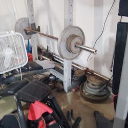 Over 500 Lb In Olympic Weight Three Olympic Bars Bowflex And More $900 Obo