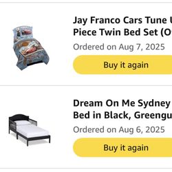 Toddler Bed with McQueen Comforter NO Mattress  