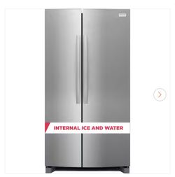 Gallery 36 in. 26 cu. ft. Standard Depth Side-by-Side Refrigerator in Stainless Steel with Internal Water Dispenser