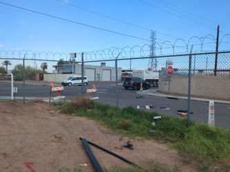 Chain link fence, 8 ft and 6 ft