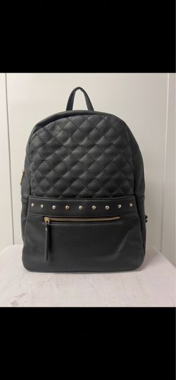 NEW BLACK LEATHER BACK PACK