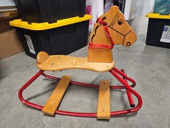Vintage radio flyer rocking horse
