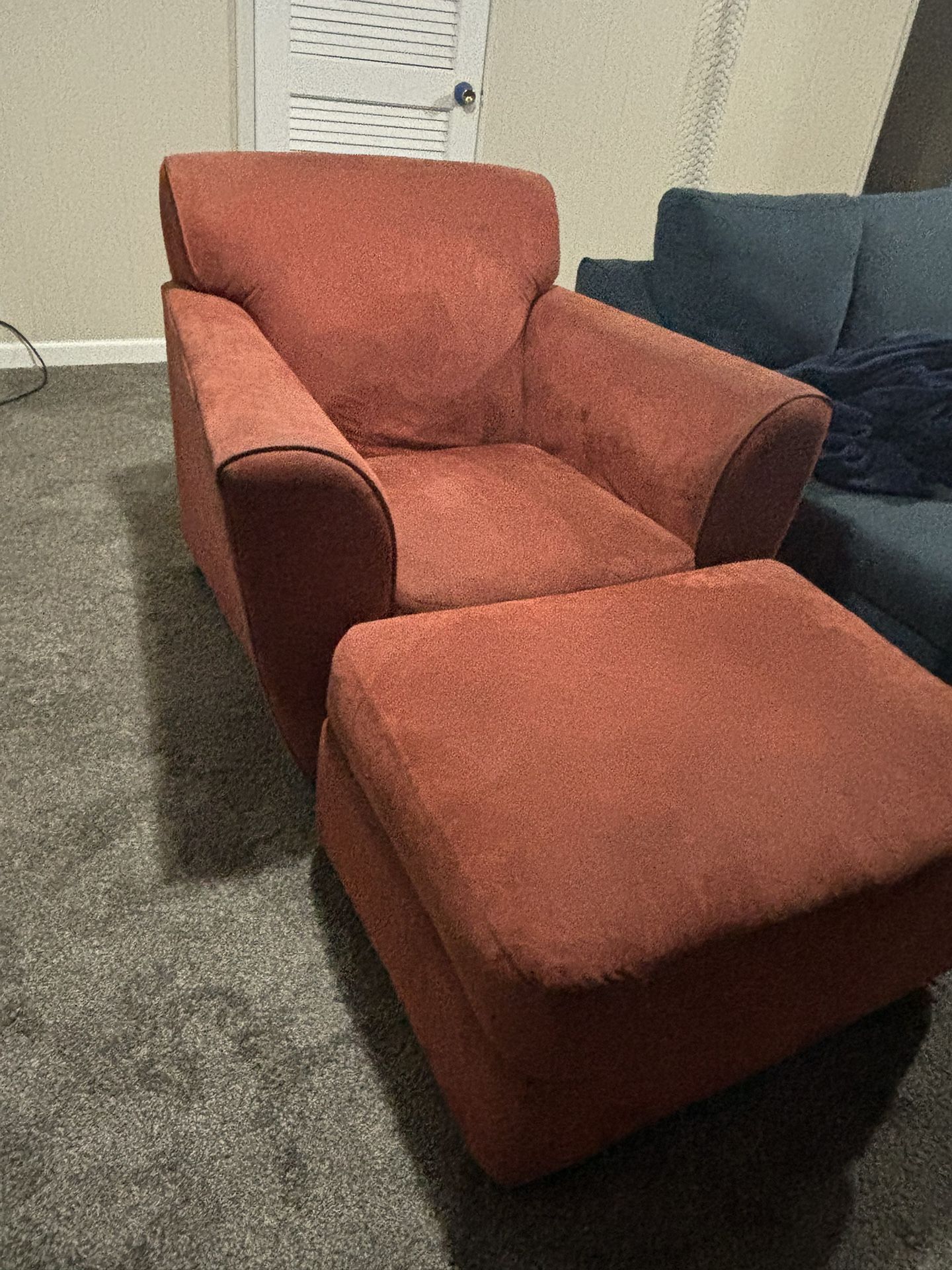 Chair and ottoman $20