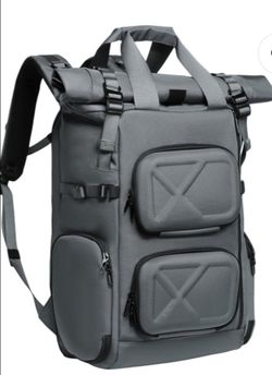 LUXURY  brand heavy duty  gray backpack