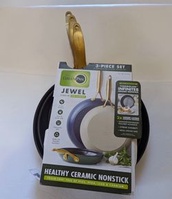 GreenPan Jewel Pro 3-piece Ceramic Non-Stick Skillet/Fry Pan set