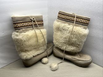 Aldo Women's Leather With Wool Fur 13" Winter Boots Size 8.5- Reduced Again 