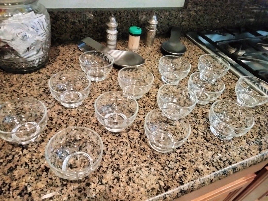 Princess House 13 Custard Cups And Four Salad Bowls All Perfect All For $60 Never Been Used From The 70s