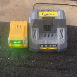 Lynxx Battery charger and 40 V battery Lithium