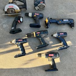 RYOBI Blue Cordless Power Tools - 9 pieces