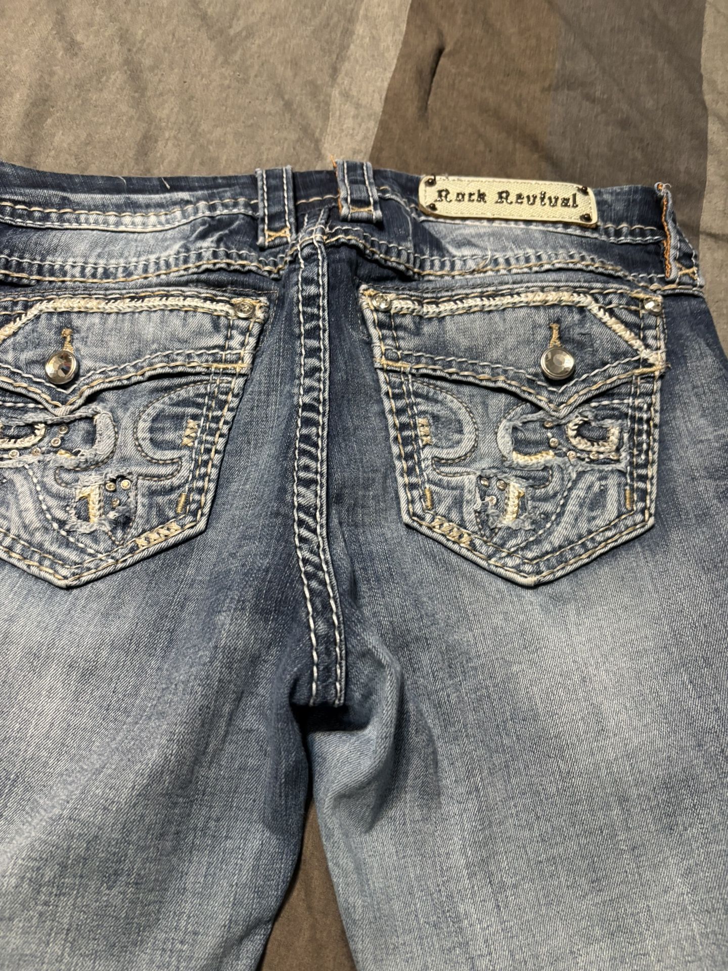 Womens Mid Rise Size 29 Rock Revival Skinny Jeans