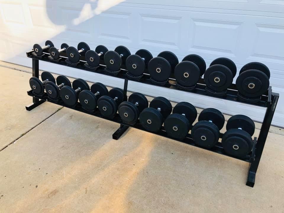 Dumbbells - Pro Style Weights - Rack - Exercise - Gym Equipment - Training - Work Out