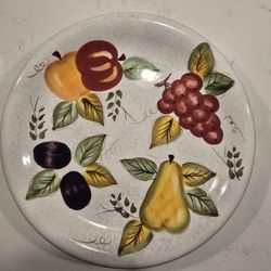 Serving plate 12" Fruit Decor