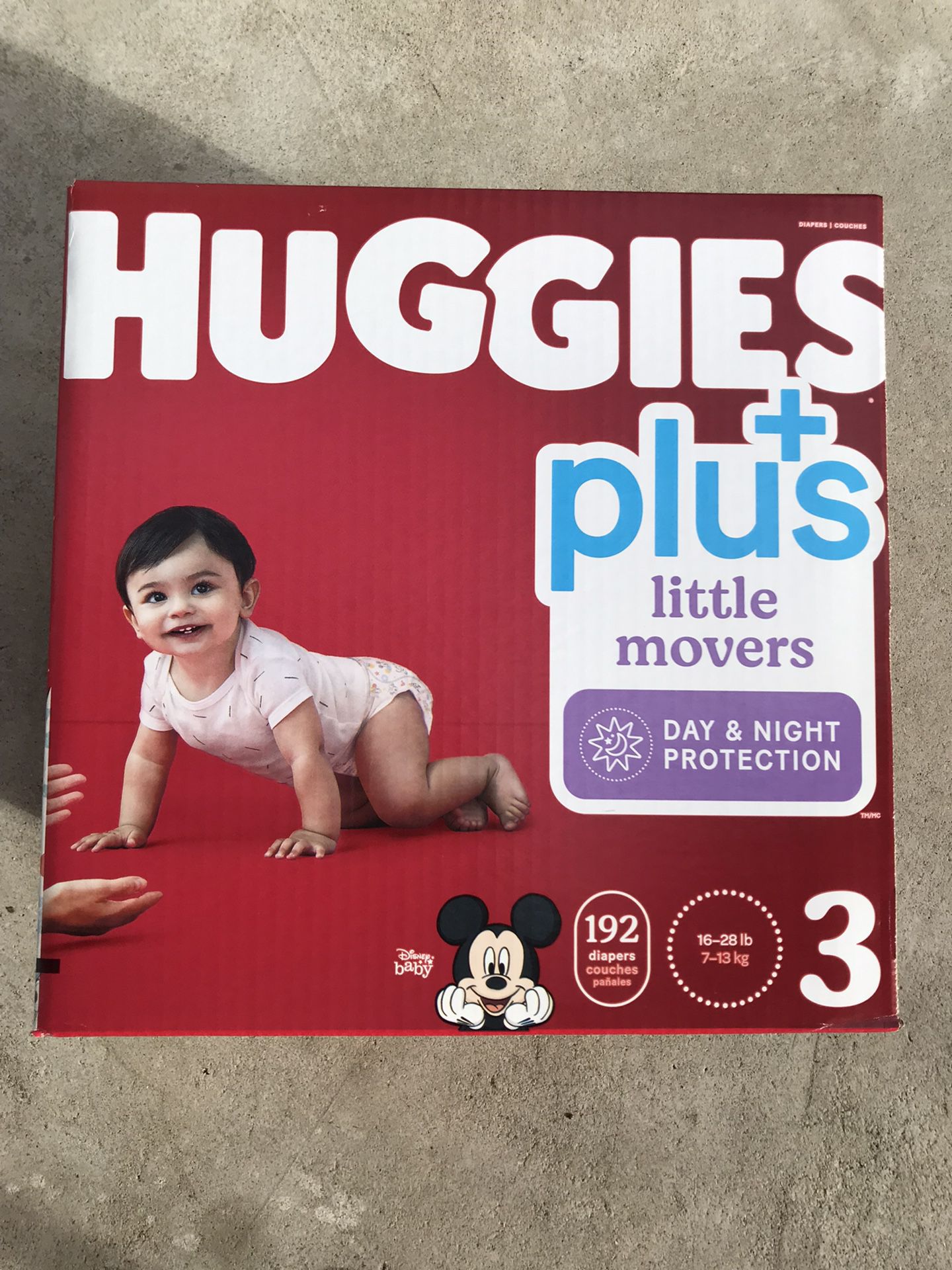 Huggies Little Movers Plus Size 3/192 Diapers 