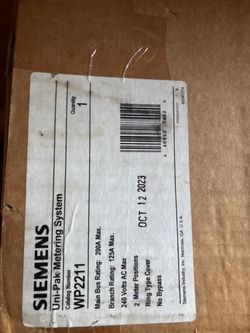 Siemens WP2211 Uni-Pak Metering System BRAND NEW