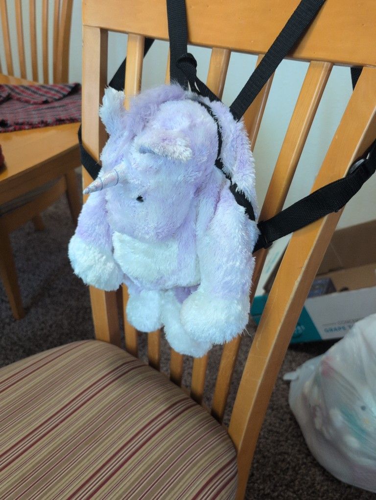 Unicorn Fluffy Backpack ($20 OBO)