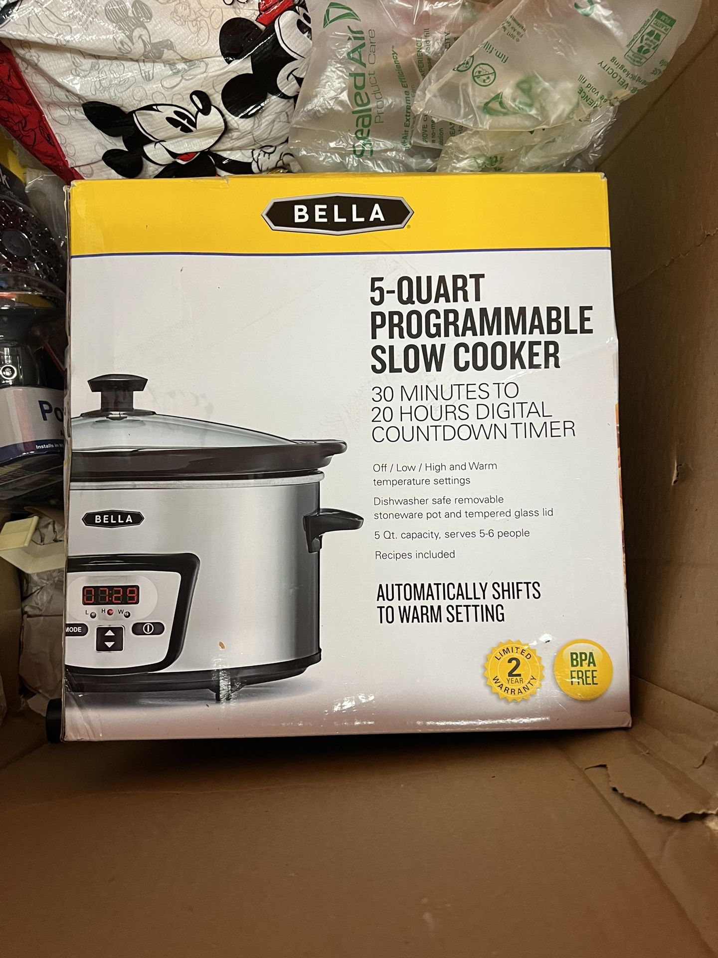 Bella 5 Qt Programmable Crockpot