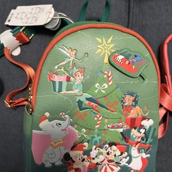 Loungefly Disneyland Park Christmas Glow In The Dark Mini Backpack 