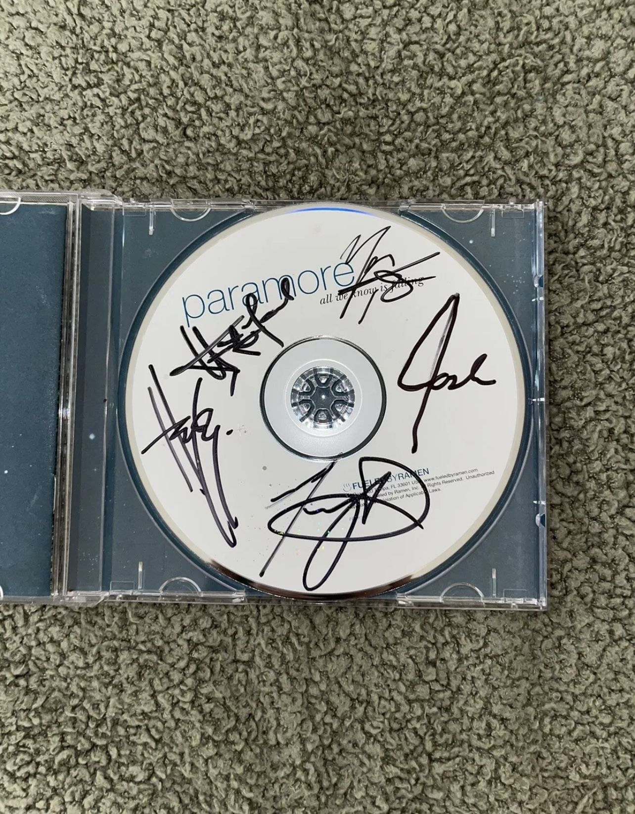 Paramore All We Know is Falling signed CD