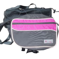Good2Go Dog Pink Gray Saddlebag Backpack size XL Like NEW