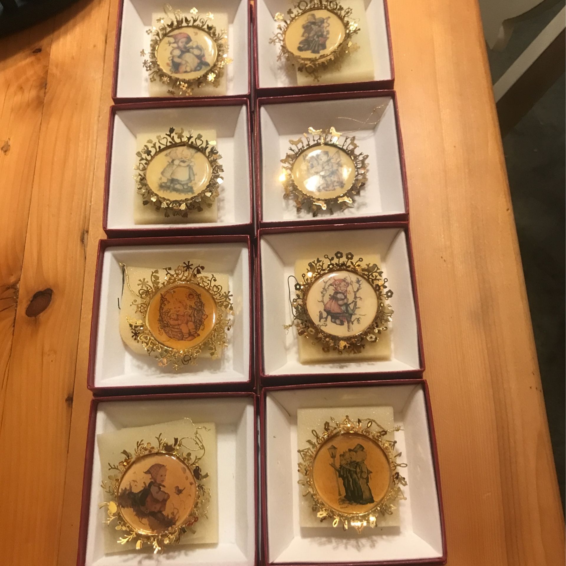 16  Different  Hummel  Gold Christmas ornament  Collection 