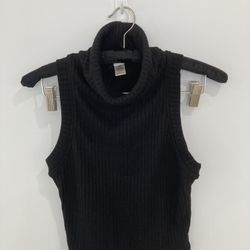 Sexy Turtle Neck Crop Shirt Small