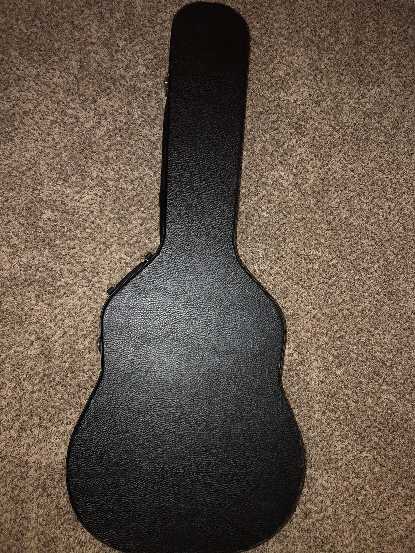 Hard Shell Guitar Case with Interior Storage Compartment