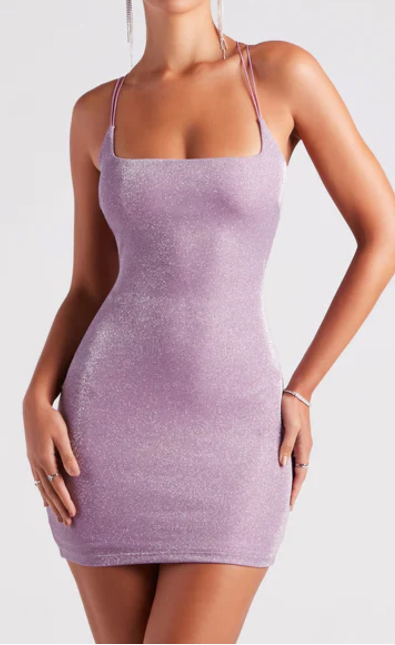 Purple Glitter  Mini-Dress (XS) from Windsor