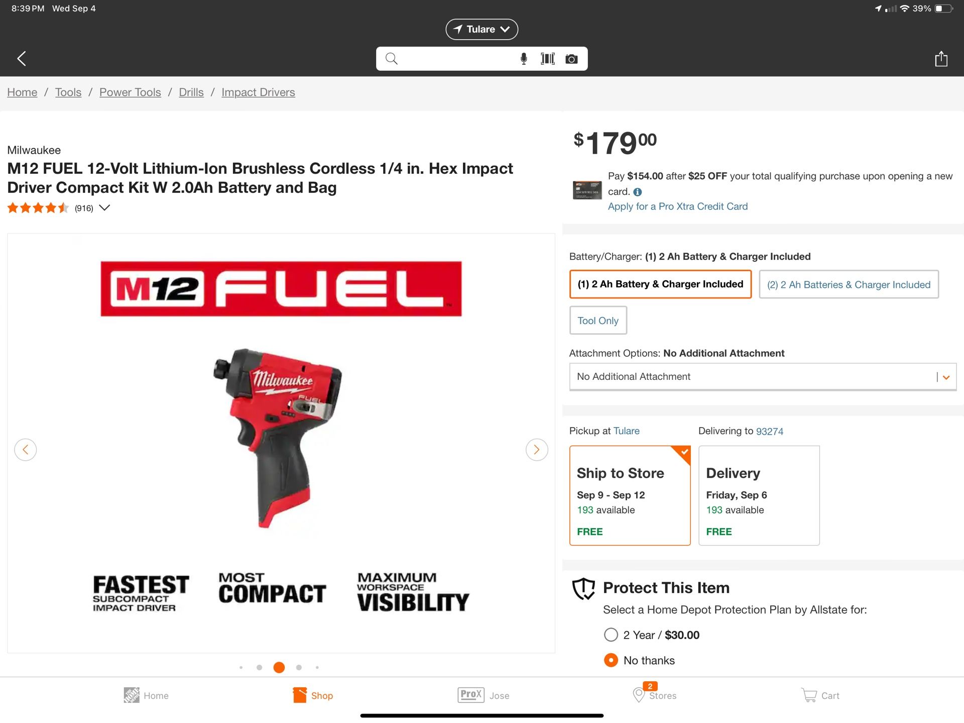 M12 3 Speed Latest Generation Fuel Impact Drill With 2.0 Battery And Charger  $150
