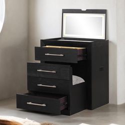 BEDSIDE VANITY SET W/ STOOL