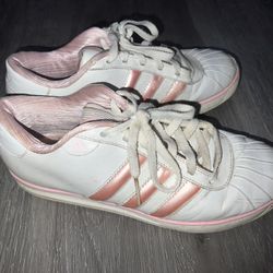 Pink Striped Adidas Shoes 