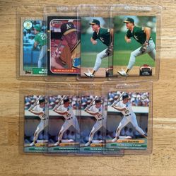 (8) Card Lot Of Mark McGwire Baseball Cards (All Cards Nm/Mint)
